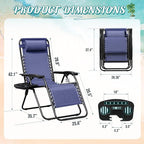 Homall Zero Gravity Chair Patio Folding Lawn Outdoor Lounge Gravity Camp - Image 3