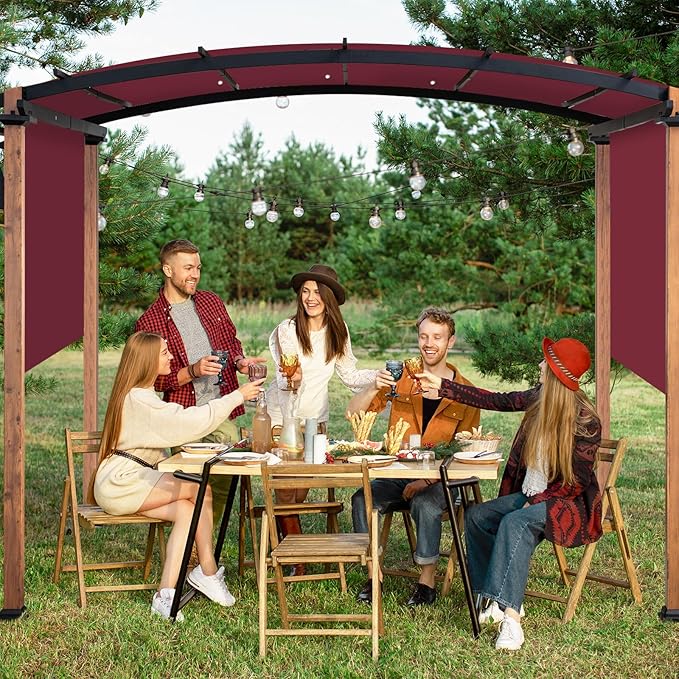 17x6.8 Ft Universal Pergola Replacement Canopy, Outdoor Canopy Shade Cover - Image 5