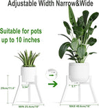 Adjustable Plant Stands Set of 2, Metal Small Plant Holder, Heavy Duty Stable - Image 3