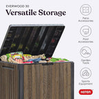 Keter Signature Everwood 30 Gallon Resin Deck Box - Image 5