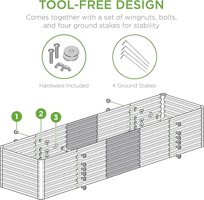 Best Choice Products 8x2x2ft Raised Outdoor Metal Garden Bed, Deep Root Box - Image 6