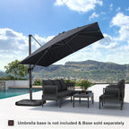 PURPLE LEAF 9.8' X 9.8' Left-right Tilting Patio Umbrella Outdoor Cantilever - Image 2