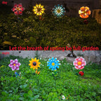 Solar Garden Stakes Lights for Outdoor Decor, 4 Pack Waterproof Metal Art Stick - Image 4