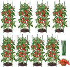 8PCS Tomato Cages for Garden, Tomato Trellis for Raised Garden Bed, 51.2" Tall by GrowYourGreenParadise