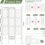 5.25FT Garden Trellis for Climbing Plants Outdoor, Metal Wall Lattice Climbing - Image 2