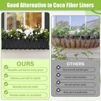 Riare 4 Pack 36 Inch Black Fabric Window Box Liners- Felt Square Trough Planter - Image 4