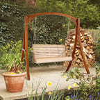 VINGLI Upgraded Patio Wooden Porch Swing - Image 7
