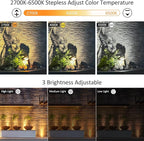 CLY Solar Landscape Spotlights, Solar Lights Outdoor IP66 Waterproof, Remote - Image 4