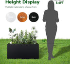 Steel Planter 36" x 12" x 16" Metal Rectangle Outdoor Planter Black Powder - Image 5