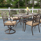 7-Piece Cast Aluminum Patio Furniture, Patio Dining Set - Image 2