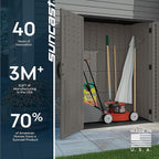 Suncast Outdoor Storage Cabinet Waterproof Resin Vertical Outdoor Storage Shed - Image 10