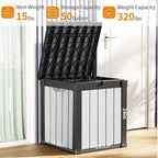EasyUp 50 Gallon Outdoor Storage Box, Resin Waterproof UV-Resistant Deck Box - Image 2