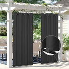 Easy-Going Linen Look Outdoor Curtains Waterproof Windproof Porch Curtains by Easy-Going
