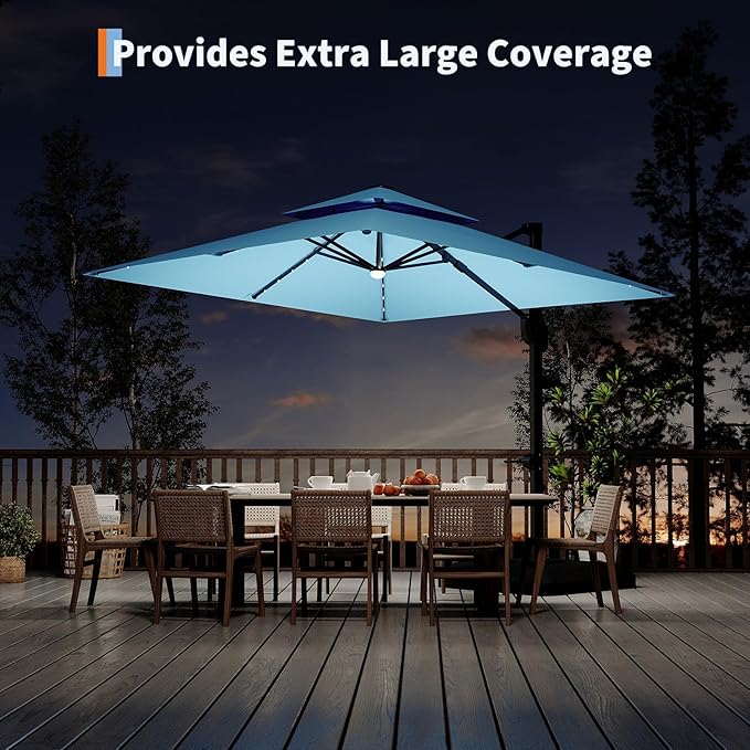Garvee 10 ft Cantilever Patio Umbrella - Image 3