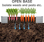 8x4x1ft Galvanized Raised Garden Bed, Outdoor Planter Box Metal Patio Kit - Image 4