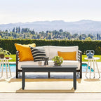 LUE BONA Outdoor Coffee Table, HDPS Patio Coffee Tables - Image 2