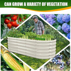 17" Tall Elevated Oval Metal Raised Garden Bed - 5ft x 2ft in Size and 0.8MM - Image 6