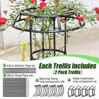 Garden Trellis for Climbing Plants Outdoor, 65 Inch Mushroom Top Trellis for - Image 4