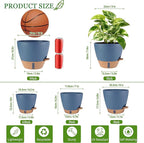 Self Watering Pots for Inoor Ourdoor Plants 10/9/8/7/6.5 Inch Plastic Planters - Image 3