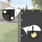 UPGRADE Privacy Fence Screen 5'x46' Dark Grey Outdoor 90% Visibility Blockage - Image 4