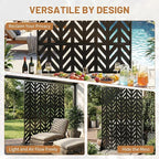 VINGLI Privacy Fence Panels, 72H’’ x 47W’’ Metal Privacy Screen Freestanding - Image 3