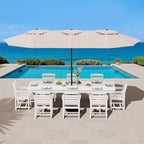 SERWALL Outdoor Dining Chairs Set of 4, All-Weather HDPE Patio Chair - Image 8