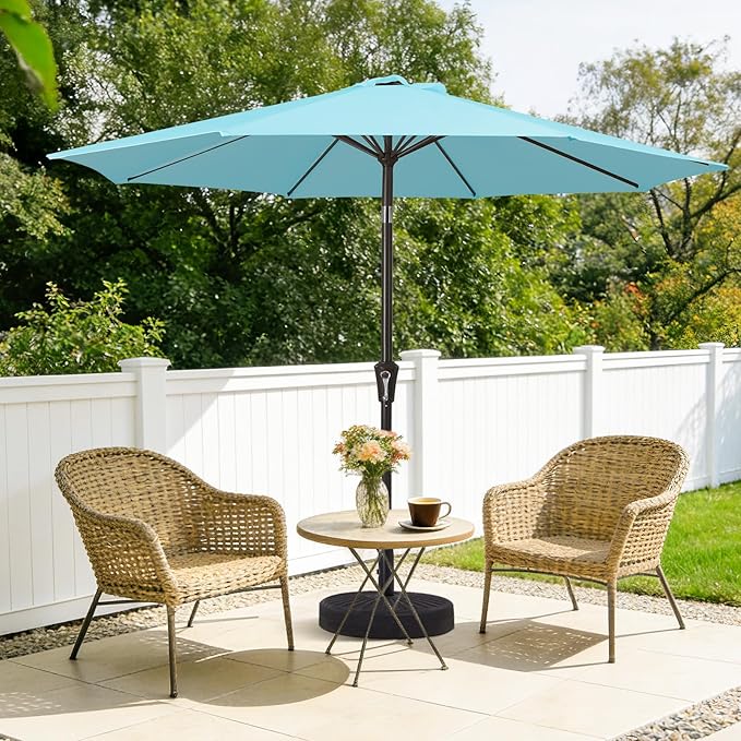 MEWAY 9ft Patio Umbrella Outdoor Table Umbrellas - Image 2
