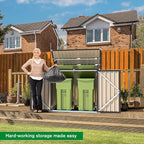 AECOJOY Outdoor Trash Can Storage, 46 Cu.Ft Outdoor Garbage Can Storage Shed - Image 2