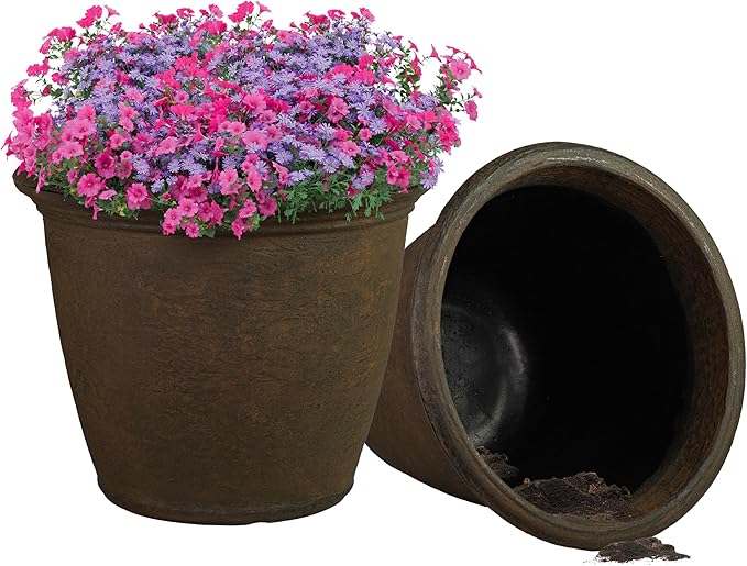 Sunnydaze 20-Inch Anjelica Large Plastic Pot by SunnydazeDecor
