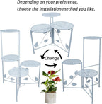 Plant Stand Indoor Outdoor, 3/4 Tier 30" Tall Metal Flower Pot Holder Shelves - Image 4