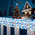 Jnaurb Christmas Candy Cane Lights, 66ft 480 LED Connectable Flexible White & by Jnaurb