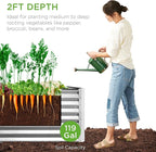 Best Choice Products 4x2x2ft Outdoor Metal Raised Garden Bed, Deep Root Box - Image 4
