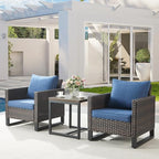 Belord Outdoor Bistro Set 3 Piece Outdoor Wicker Patio Chairs, Oversize Outdoor - Image 3