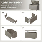 Outdoor Storage Box, Resin Deck Boxes Indoor and outdoor, Waterproof Storage - Image 4