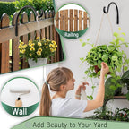 Qiang Ni Hanging Plant Bracket Hooks: 8 Inch Wall Plant Hook Planters and Decor - Image 3
