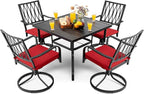 NUU GARDEN 5 Piece Outdoor Dining Set, Outdoor Furniture Set by NUUGARDENCORPORATION