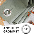 H.VERSAILTEX Linen Blackout Curtains 108 Inches Long 100% Blackout Thermal - Image 6