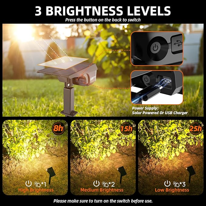3 Brightness Modes Solar Outdoor Lights - Image 4