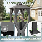 Aoxun Outdoor Gazebo for Patio 8x8, Metal Frame Canopy - Image 5
