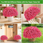 22 Bundles Artificial Flowers Outdoor Fake Plants, Faux Flowers UV Resistant - Image 3