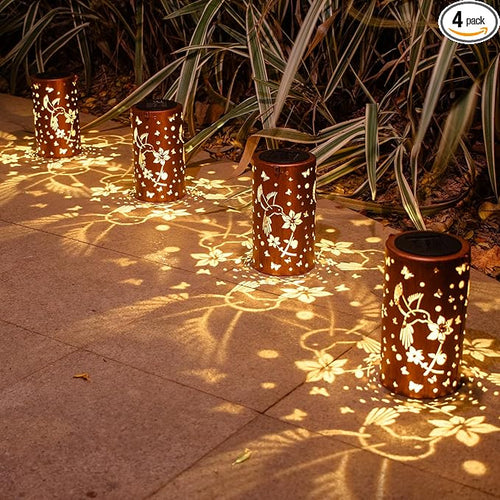 4 Pack Solar Lanterns Outdoor Waterproof Hummingbirds Birthday Gifts by DIBIEECN