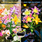 6 Pack Solar Garden Lights LED Solar Lilies Flower Lights, Yard Patio Pathway - Image 4