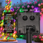 ZNYCYE Solar Waterfall Fairy Bunch Lights Outdoor Waterproof 200LEDs 8 Modes - Image 4