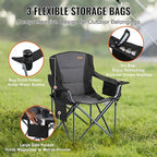 VEVOR Oversized Camping Folding Chair, Portable Heavy Duty Outdoor Quad Lumbar - Image 8