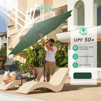 JEAREY Upgrade 9FT LED Lighted Patio Umbrella, Solar Outdoor Umbrella, Tilt - Image 3