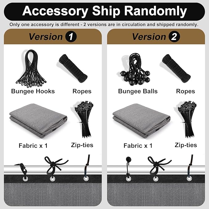 Artpuch 90% Sun Shade Cloth, 8 x 20 FT Pergola Shade Cover Canopy - Image 2