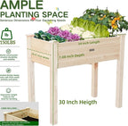 34x18x30in Wooden Raised Garden Bed - Image 3