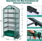 Mini Greenhouse for Indoor Outdoor, 5 Tier Shelves Rack Small Green House Heavy - Image 5
