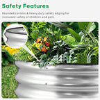 JERIA Raised Garden Bed, Galvanized Raised 2 PCS 2×2×1ft Planter Boxes Outdoor - Image 5