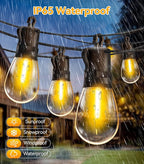 Outdoor String Lights Patio LED Light Outside - 15M 15+1 S14 LED IP65 - Image 4